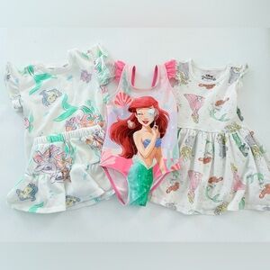 EUC Toddler Girl Disney Princess Ariel Bundle H&M and Target 3T